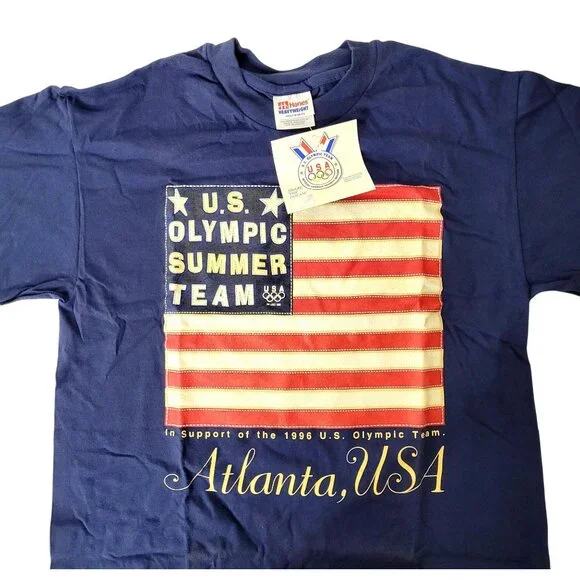 U.S. Olympic Summer Team Navy T-Shirt 1996 Atlanta Size Medium - Picture 2 of 4